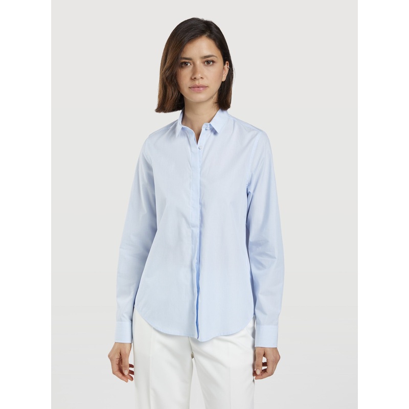 Shirt With Printed Back Light Blue XS