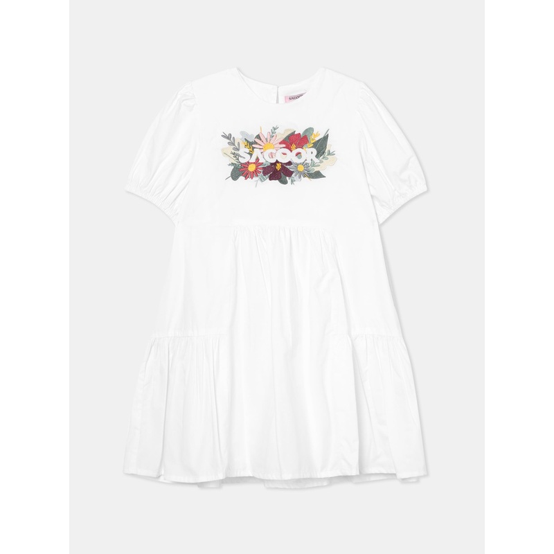 Tiered A-line Dress White 2Y