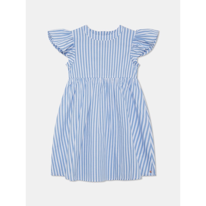 Babydoll Striped Dress Light Blue 2Y