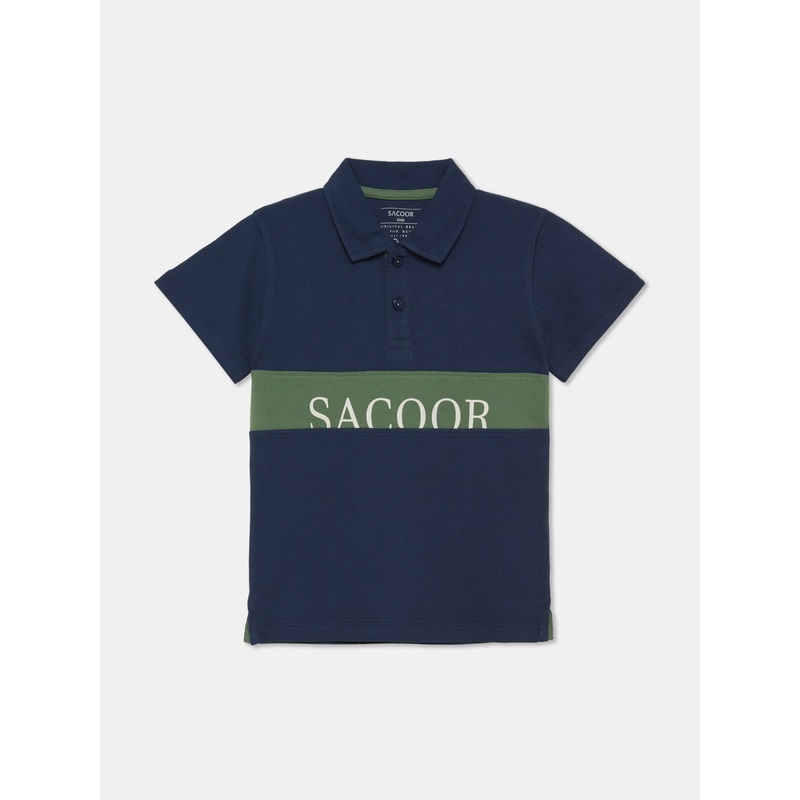 Sacoor Color Block Polo Shirt White 2Y
