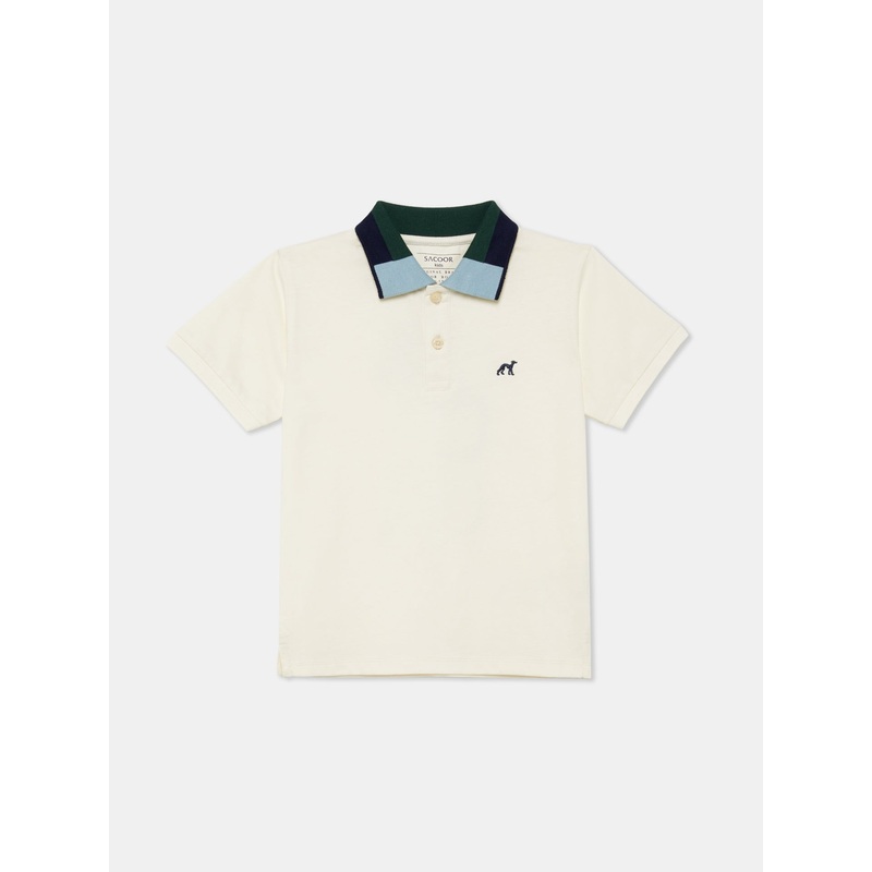 Mountains Polo Shirt Ecru 2Y