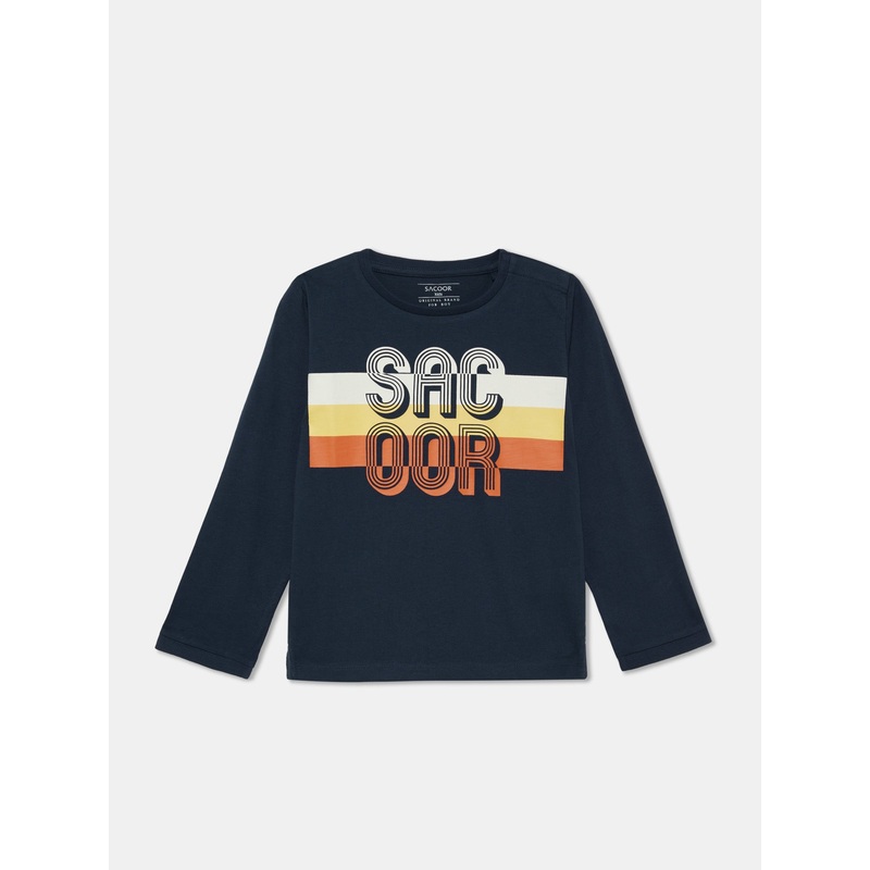 Sacoor Stripes Print T-shirt Dark Blue 2Y