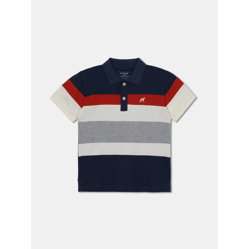Stripped Polo Shirt Green 2Y