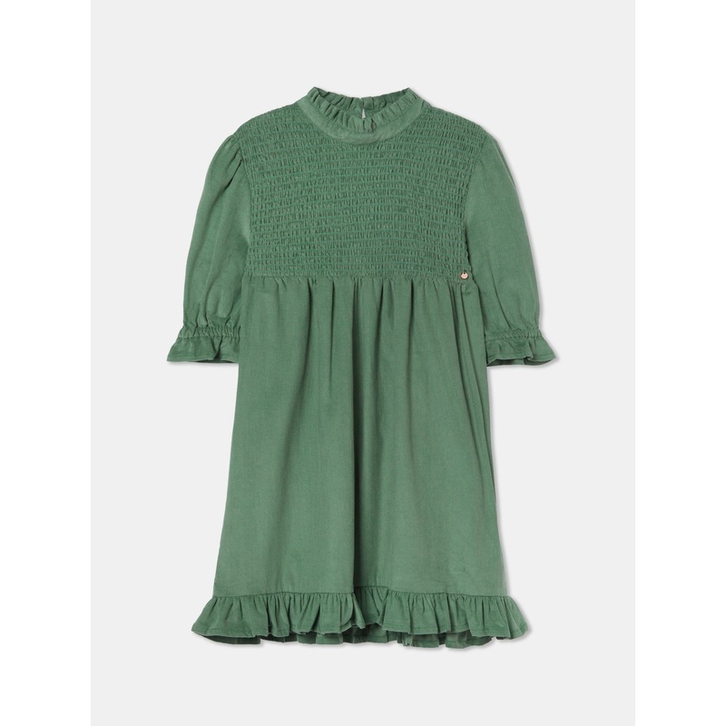 Smock Corduroy Dress Green 2Y