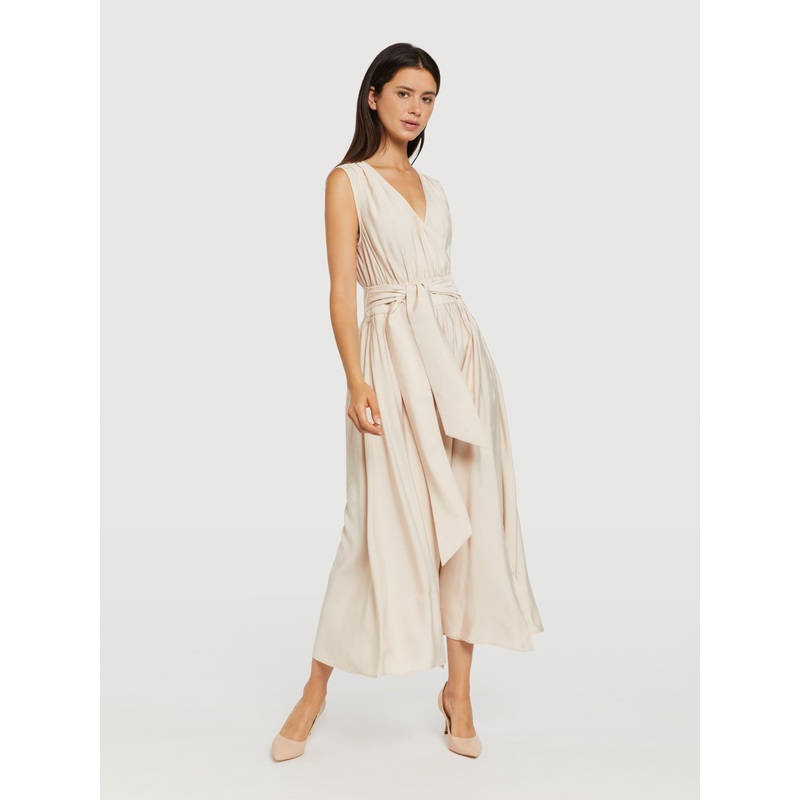 Wrap dress Light Beige XS