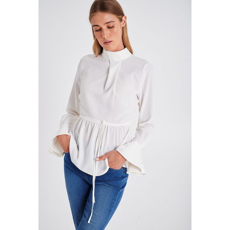 Respekt gathered blouse White XS