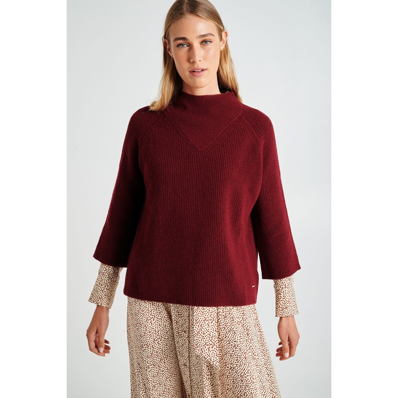 Wide sweater and wide 3/4 sleeves Ecru XS