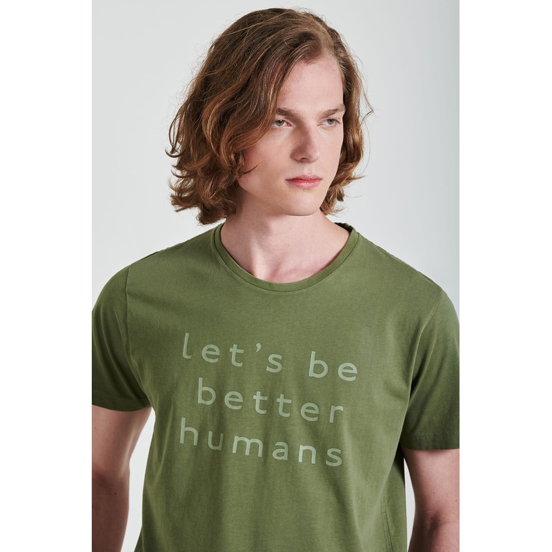 Men’s Sports T-Shirt Khaki XS