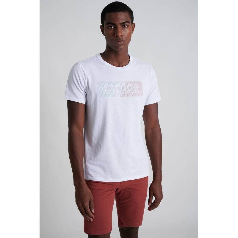 100% cotton short sleeve t-shirt with artwork White XS