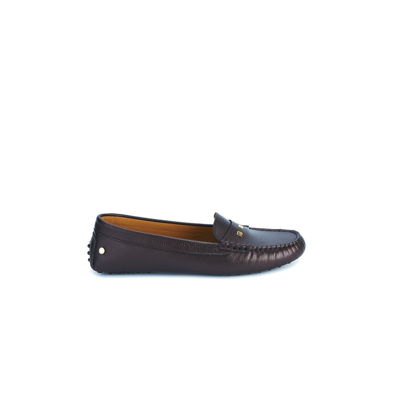 Women’s Genuine Leather Drivers Shoes Chocolate 35