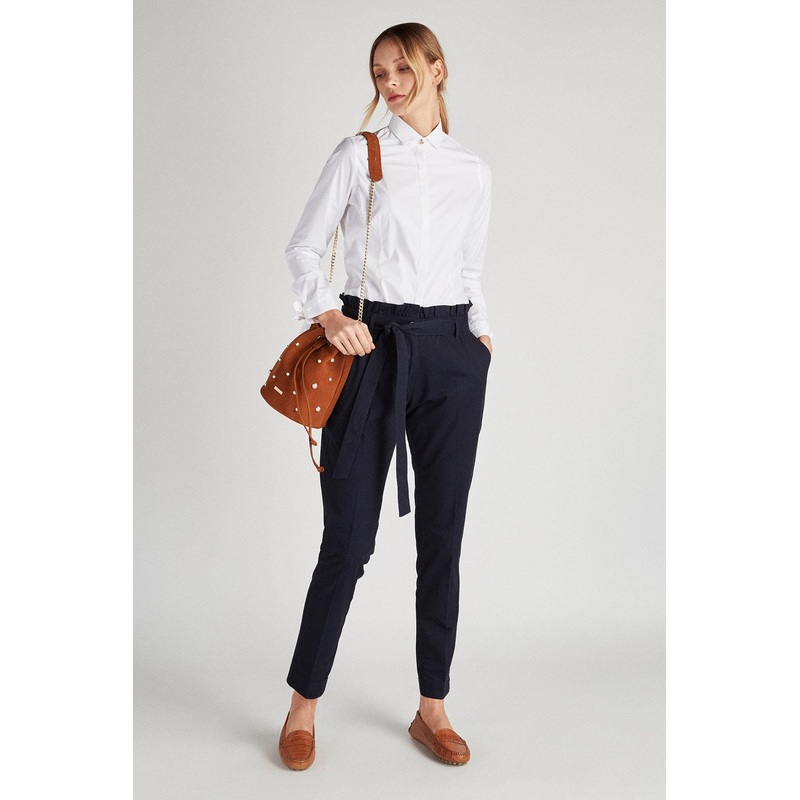 Women’s Organic Cotton Slim Fit Chino Trousers Stone 34