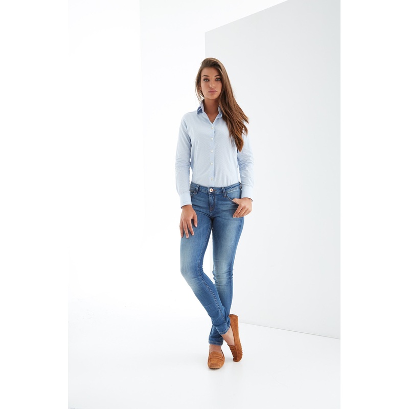 Women’s Low-Rise Waist Jeans Medium Blue 34
