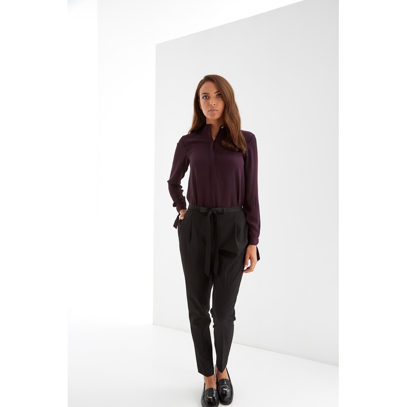 Women’s High-Waisted Trousers Black 34