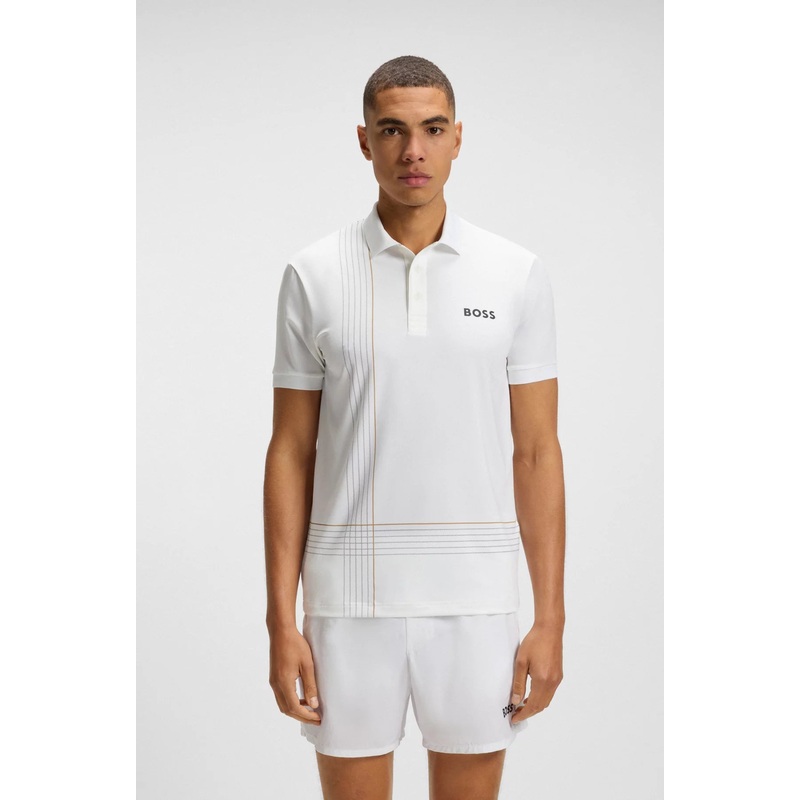 BOSS Polo –  Check TOC White 100 S