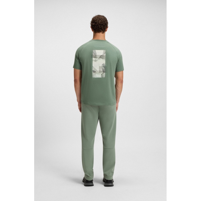 BOSS T-shirt – Tee Stripe Zone Open Green 358 S