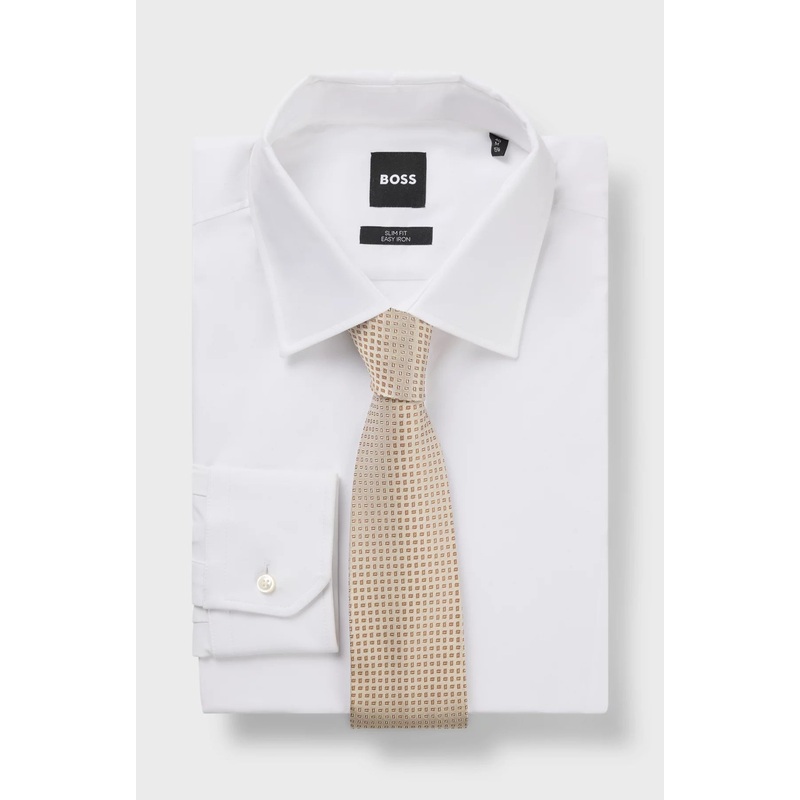 BOSS Tie – L-TIE CM 7,5 Open White 118 Ones