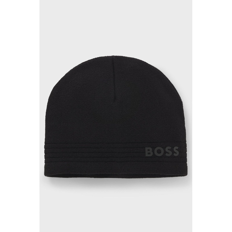 BOSS Beanie Hat – Afleece_Beanie X Black 001 Ones