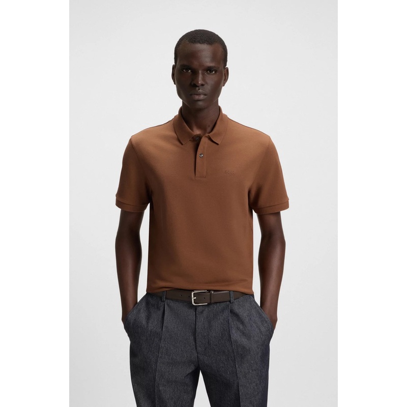 BOSS Polo – Pallas Medium Brown 217 S