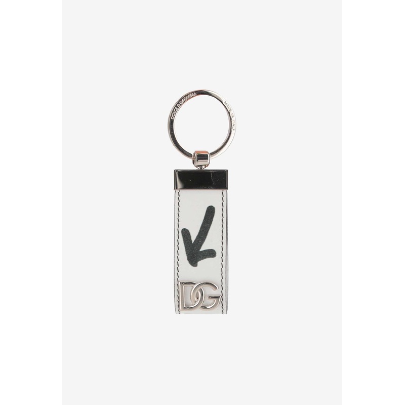Graffiti Logo Key Ring White Onesize
