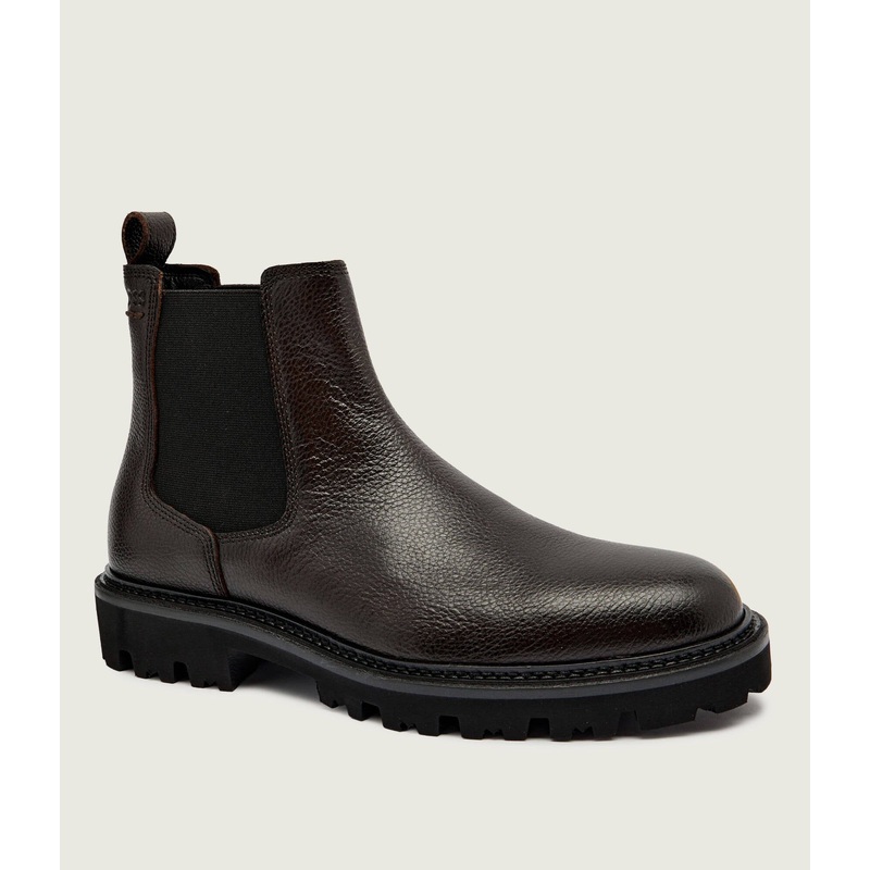 BOSS Leather Boots- Julyo_Cheb_gr Dark Brown 205 43