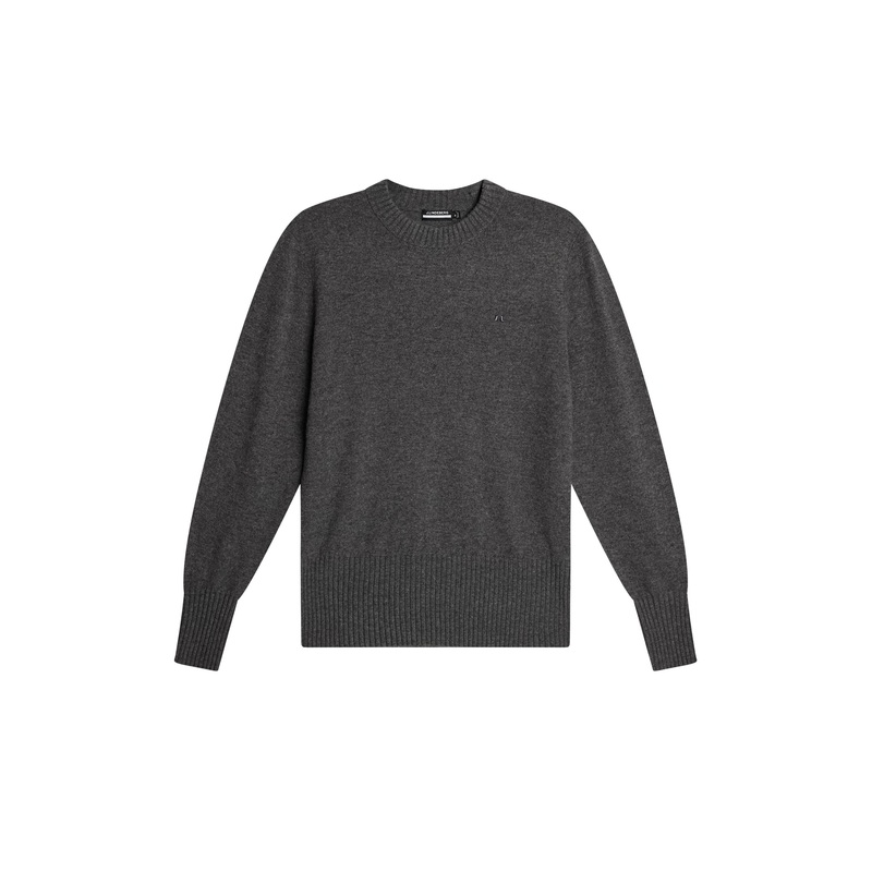 Mina Knitted Sweater / Dark Grey Melange Dark Grey Melange L