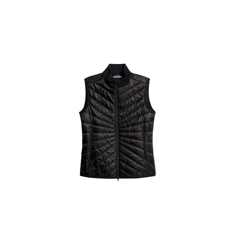 Madde Quilt Hybrid Vest / Black Black L
