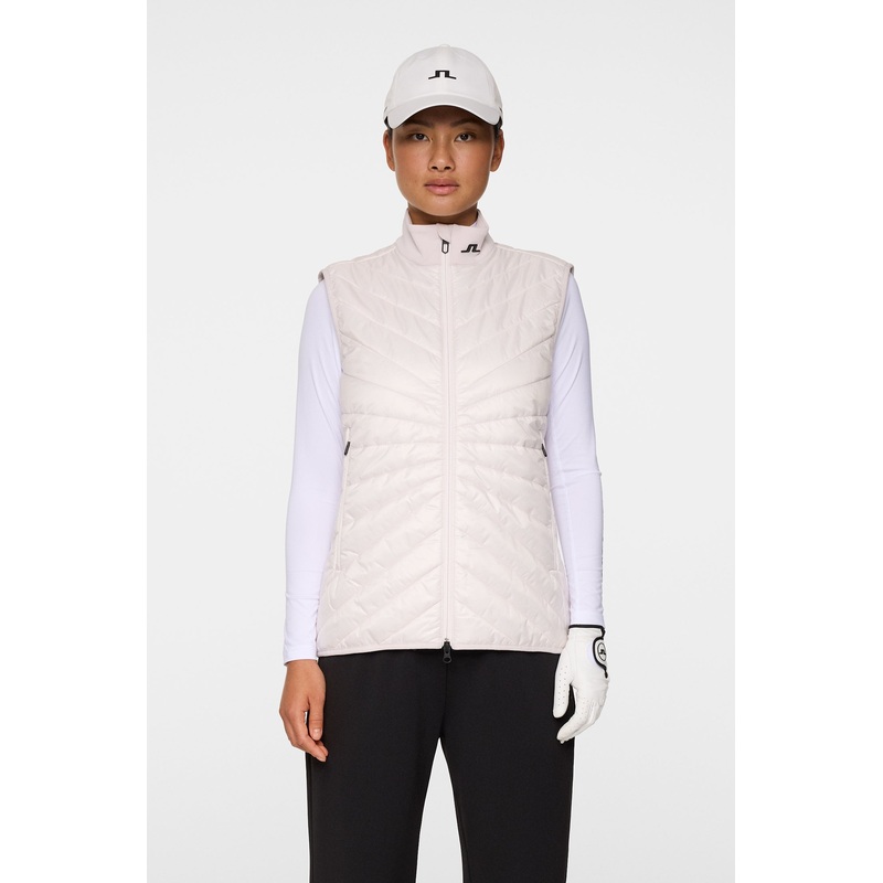 Madde Quilt Hybrid Vest / Grey Lilac Grey Lilac L