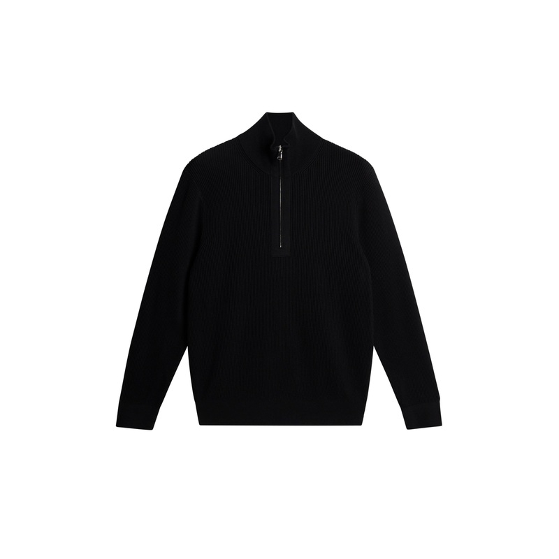 Alex Half Zip Knitted Sweater / Black Black L