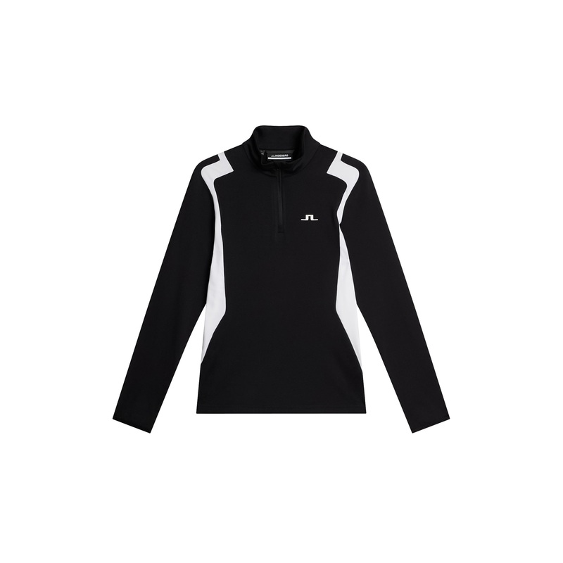 Mae Quarter Zip Mid Layer / Black Black L