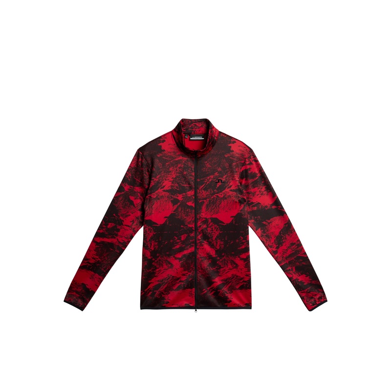 Eddie Print Mid Layer / Mountain Glitch Red Mountain Glitch Red L