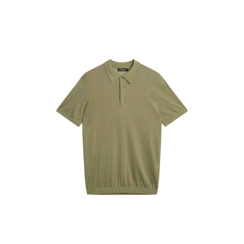 Ridge Lyocell Silk Polo / Oil Green Oil Green L