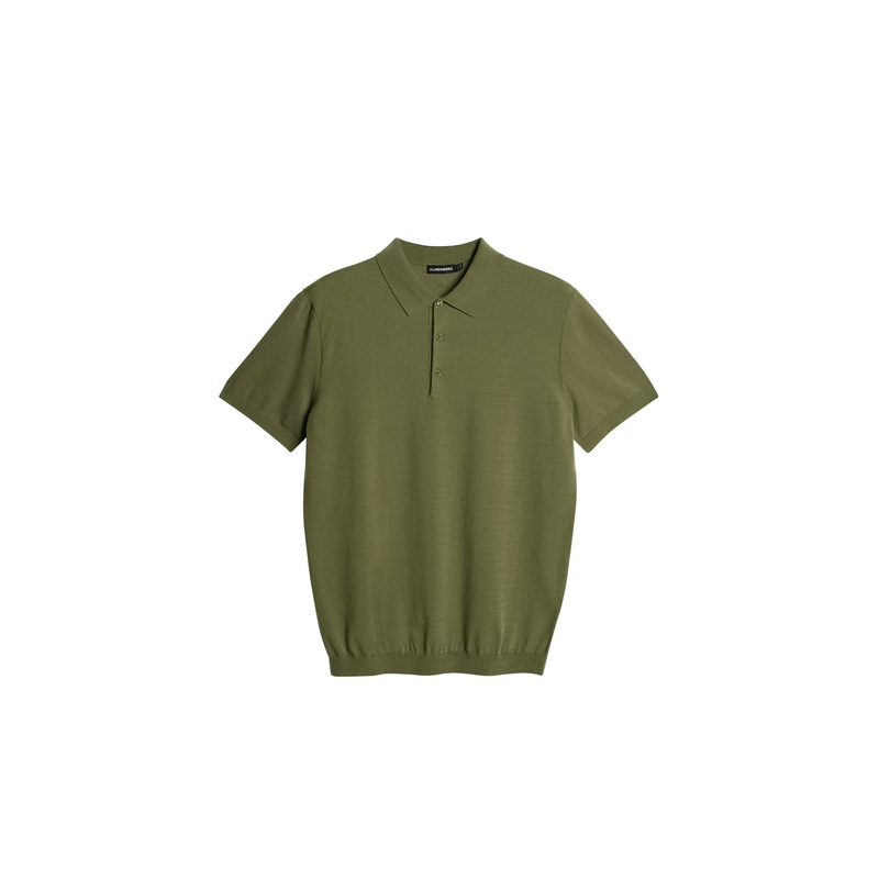 Ridge Knitted Polo / Olivine Olivine L