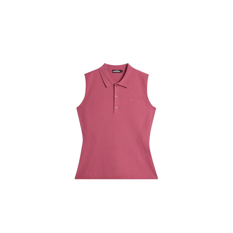 Tanja Sleeveless Polo Shirt / Rose Wine Rose Wine L