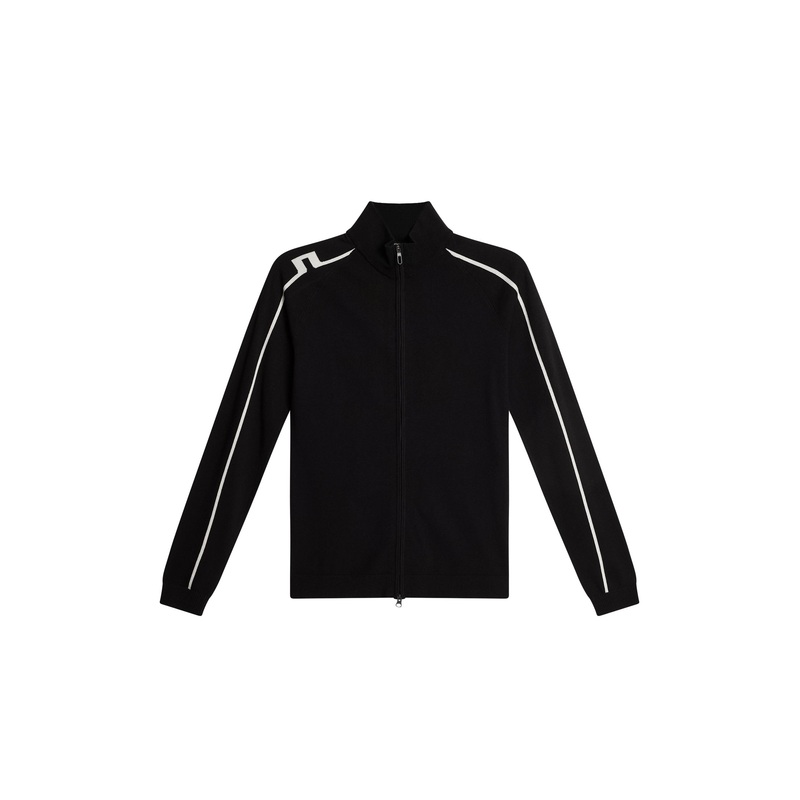 Aubree Knitted Zip Sweater / Black Black L