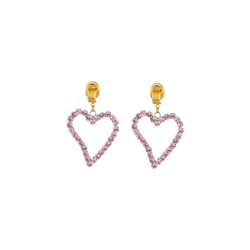 All Of My Heart Earrings Mini Pink O/S