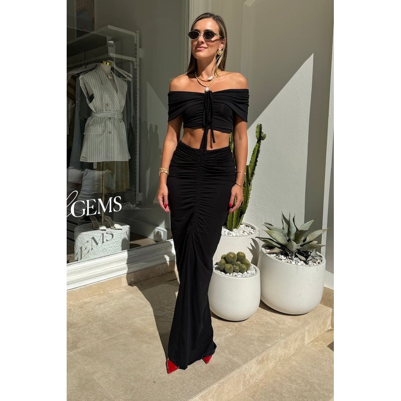 Angello Maxi Dress Black XXS