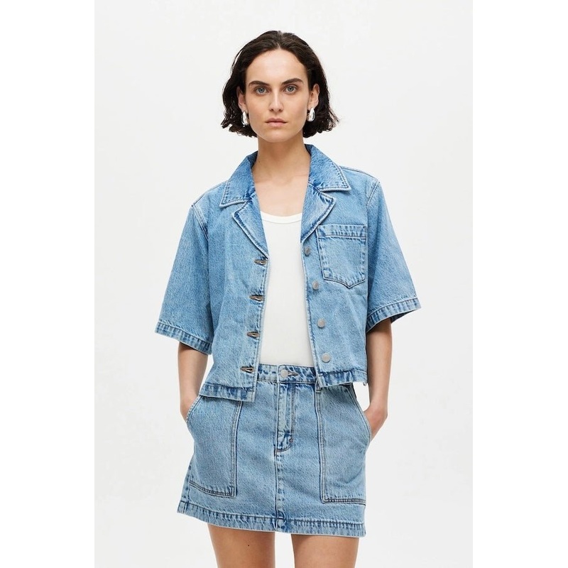Crop Resort Short Sleeve Shirt Radio XS