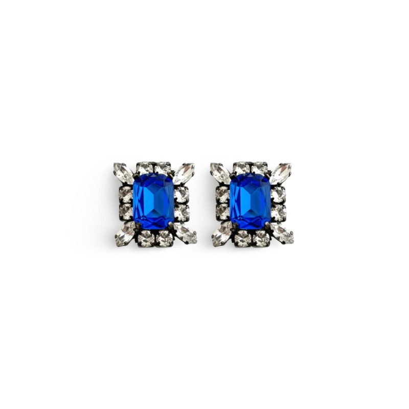 Eve Stud Crystal Sapphire O/S