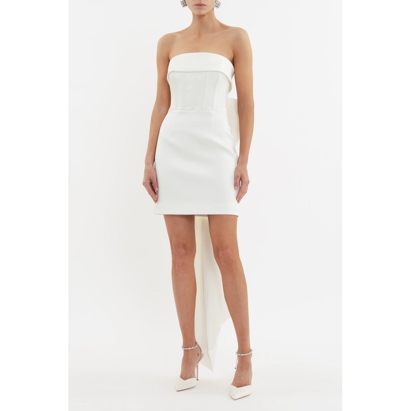 Lia Strapless Mini Dress Ivory 4