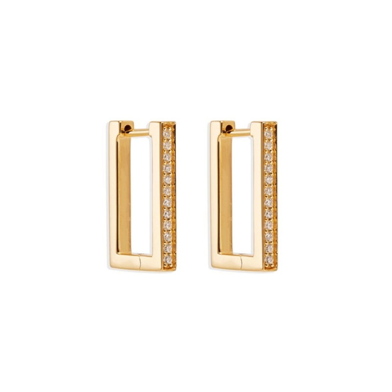 18k Gold Vermeil With Love Hoops O/S