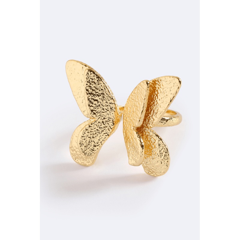 Butterfly Effect Rings Gold Fearless Finish S/M