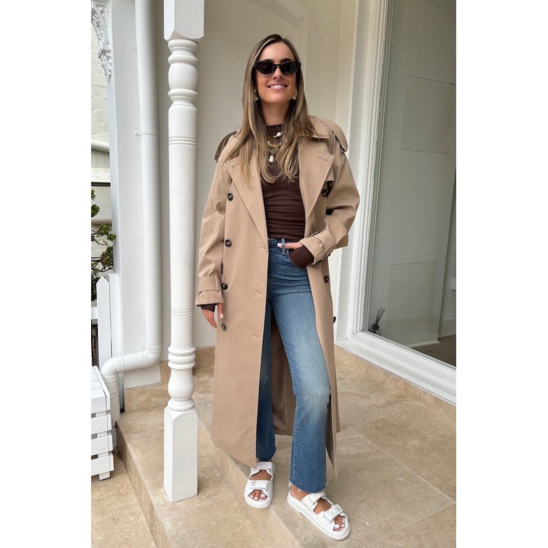 Evans Trench Coat Sand XXS