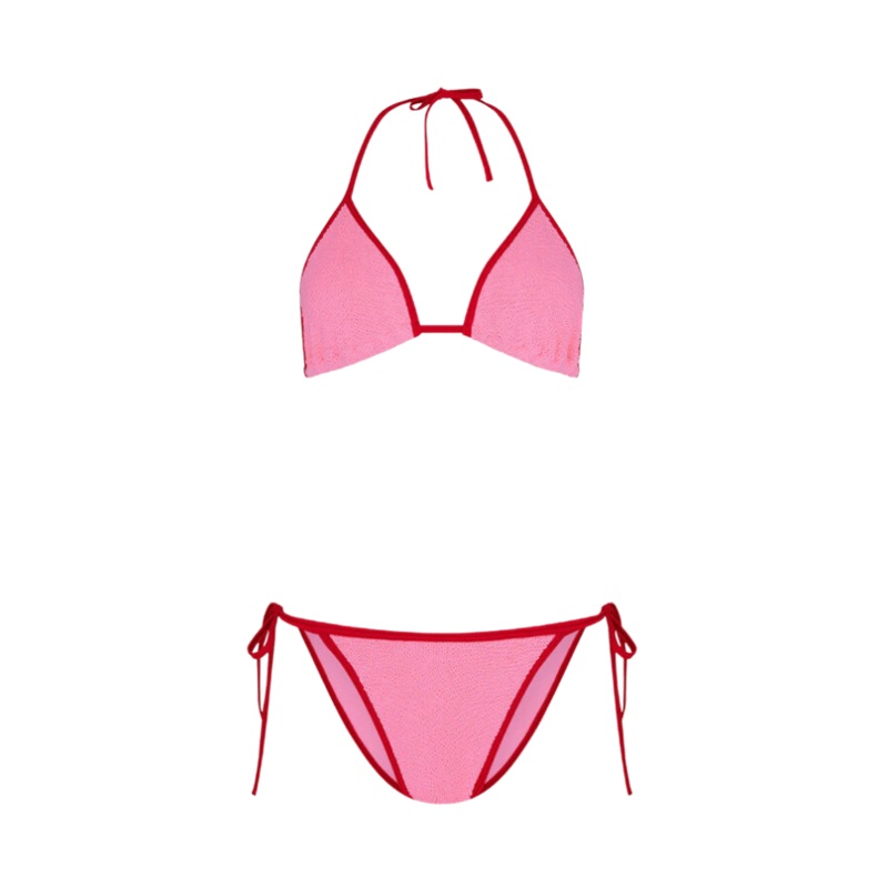 Gina Bikini Contrast Bubblegum/Red O/S