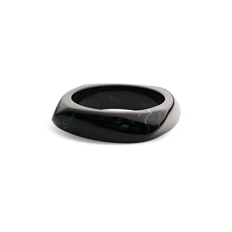 Resin Bangle Black O/S