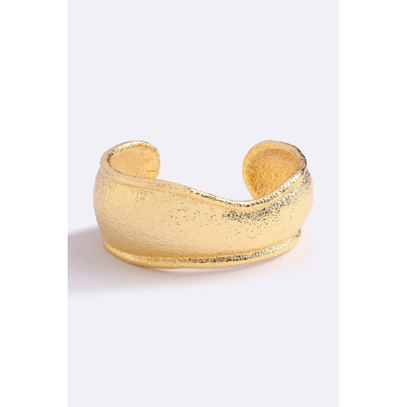 Wave Cuff Gold O/S