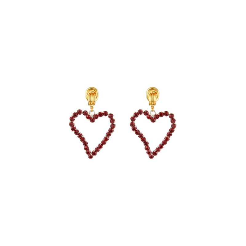 All Of My Heart Earrings Mini Red O/S