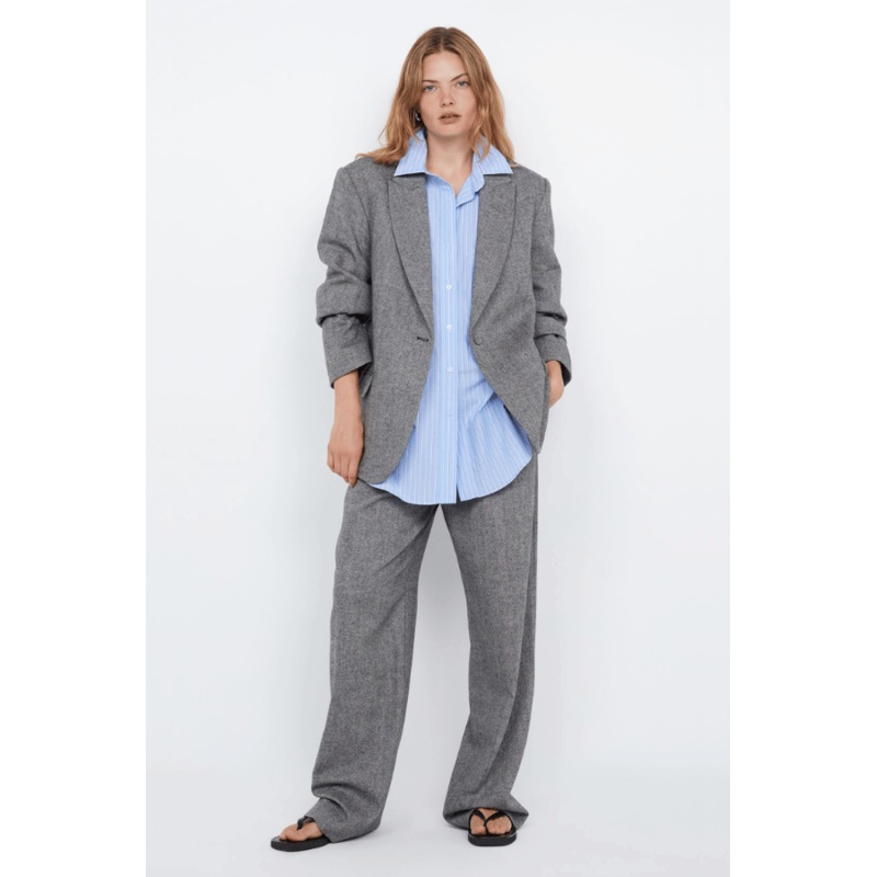 Brinley Blazer Salt & Pepper Weave 4