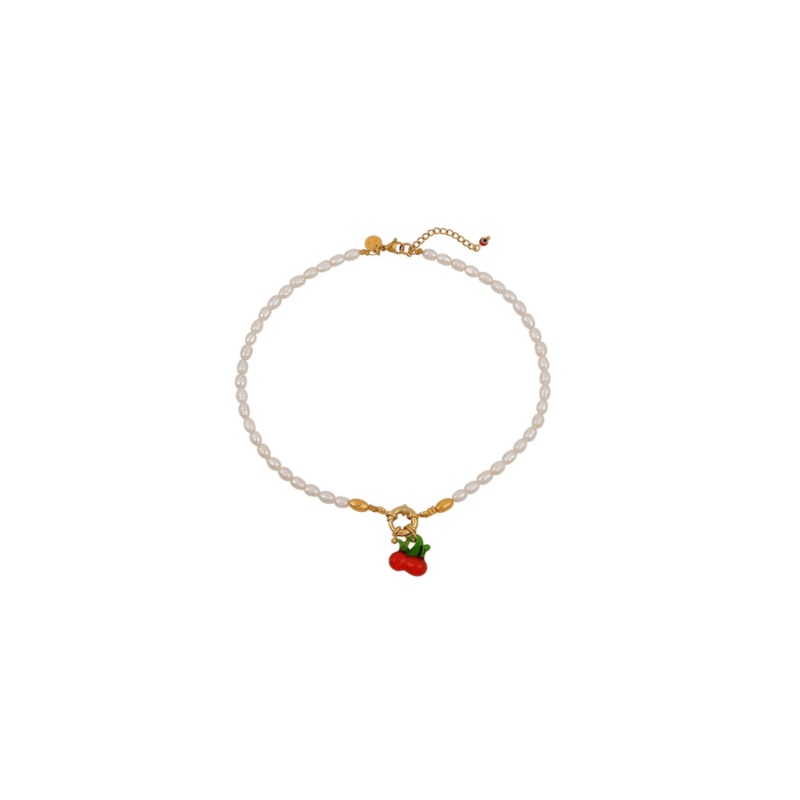 Cherry Ice Cream Smile Necklace O/S