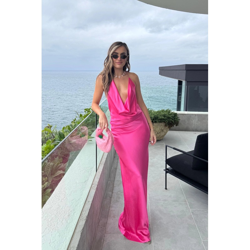 Gabi Gown Neon Pink XS