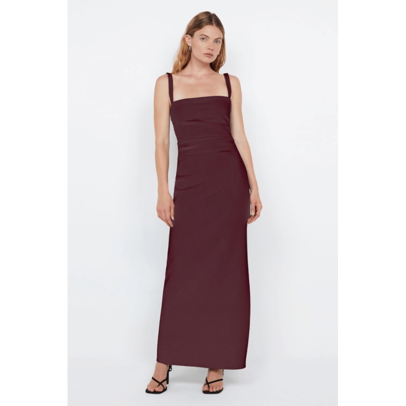 Leora Tuck Maxi Dress Plum 6